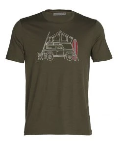 Ice M's Tech Lite II SS Tee- Surfspot Camper- Loden