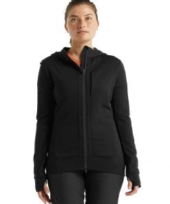 Smartwool W's Quantum III LS Zip Hood- Black