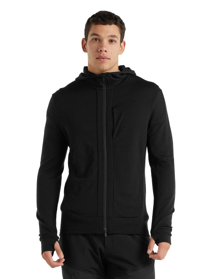 Vamosoutdoors M's Quantum III Long Sleeve Zip Hoodie- Black 2 Vamosoutdoors M's Quantum III Long Sleeve Zip Hoodie- Black