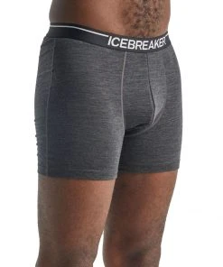 Icebreaker M's Anatomic Boxers- Jet Heather Base Layers