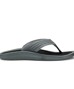 Olukai M's Ulele Sandals - Dark Shadow / Black