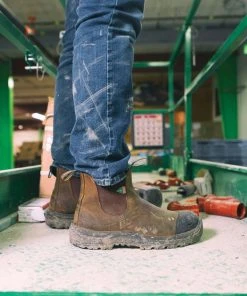 Blundstone Work & Safety 169 - Crazy Horse Brown Rubber Toe