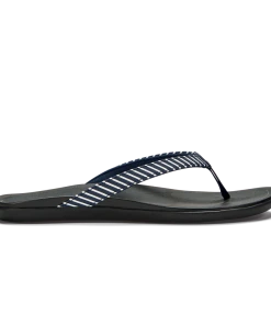 Olukai W's Ho'opio Sandals - Trench Blue / Stripe