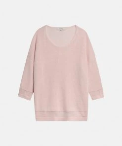 Sandwich Fine-Knit 3/4 Sweater