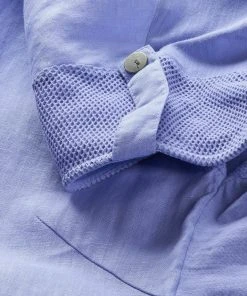 Sandwich Linen Blouse - Jacaranda