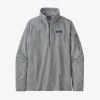 Patagonia WOMENS W's Better Sweater 1/4 Zip - Frozen Jaquard Salt Grey