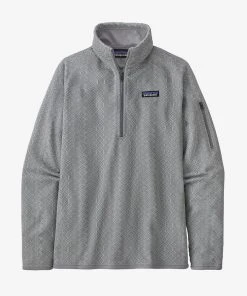 Patagonia WOMENS W's Better Sweater 1/4 Zip - Frozen Jaquard Salt Grey
