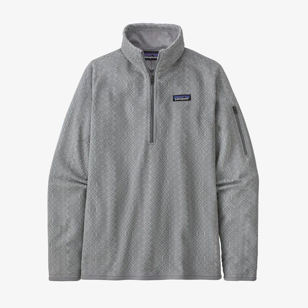 Patagonia WOMENS W's Better Sweater 1/4 Zip - Frozen Jaquard Salt Grey 1 Patagonia WOMENS W's Better Sweater 1/4 Zip - Frozen Jaquard Salt Grey