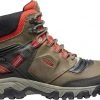 Keen Men's Ridge Flex Mid WP - Dark Olive/Ketchup