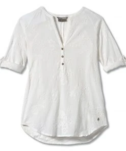 Royal Robbins Oasis Tunic II 3/4 Sleeve - White WOMENS