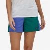 Patagonia W's Baggies Shorts 5 Inch- Green/Blue