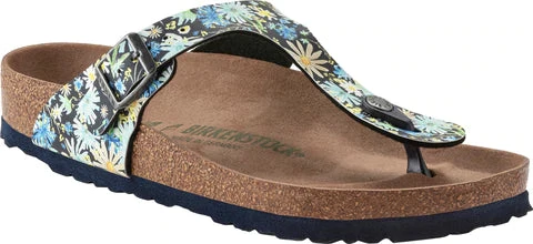 Birkenstock Gizeh Birko-Flor Floral Navy Vegan 1 Birkenstock Gizeh Birko-Flor Floral Navy Vegan