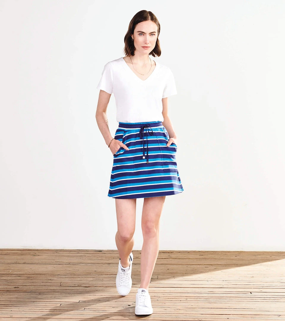 Hatley W's Christine Skirt - Deep Water Stripes 1 Hatley W's Christine Skirt - Deep Water Stripes
