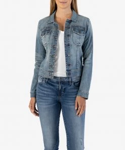 Kut Denim WOMENS Amelia Jean Jacket - Liberal Wash Medium