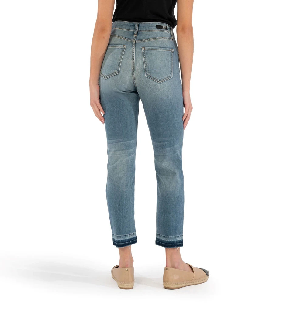 Kut Denim Naomi High Rise Fab Ab- Obliging Wash Ankle Straight Leg 3 Kut Denim Naomi High Rise Fab Ab- Obliging Wash Ankle Straight Leg