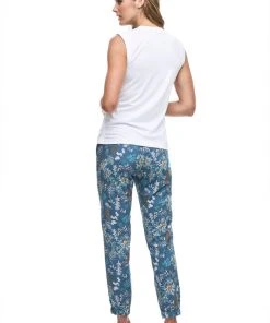 Indyeva LASTIK Pants - Botanical Deep Sea Print WOMENS 9 Indyeva LASTIK Pants - Botanical Deep Sea Print WOMENS