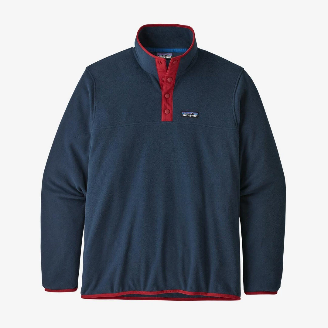 Patagonia M's Micro D® Snap-T® Fleece Pullover - New Navy W/Classic Red Sweaters 3 Patagonia M's Micro D® Snap-T® Fleece Pullover - New Navy W/Classic Red Sweaters