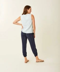 Vamosoutdoors W's Avery Beach Pant- Navy Lau Stripe WOMENS