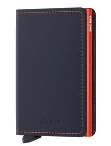 Secrid Slimwallet - Matte Night Blue & Orange