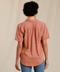 Toad&Co W's Manzana Short Sleeve Shirt- Lily Stripe WOMENS