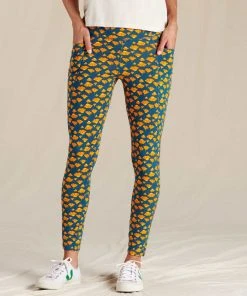 Toad&Co WOMENS W's Terrane 7/8 Tight- High Dive Poppy Print