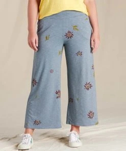 Toad&Co W's Chaka Wide Leg Pant- North Shore Gerbera WOMENS