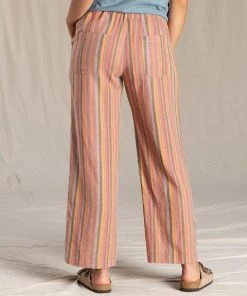 Toad&Co WOMENS W's TAJ Hemp Pant- Rockrose Stripe