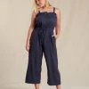 Toad&Co W's TAJ Hemp Strappy SL Jumpsuit- True Navy WOMENS
