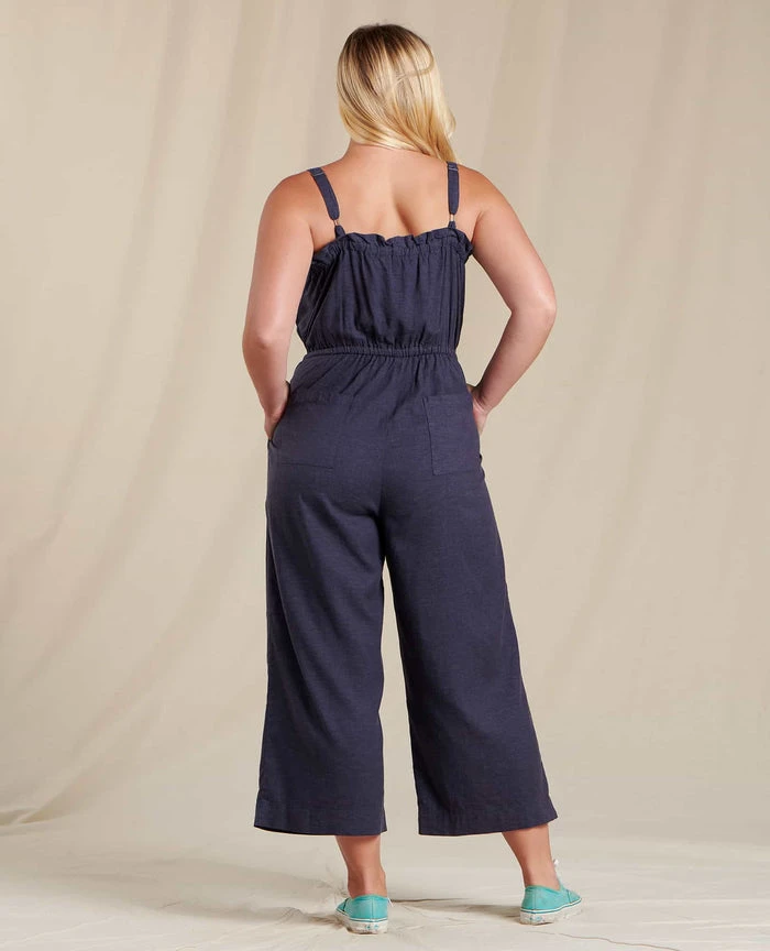 Toad&Co W's TAJ Hemp Strappy SL Jumpsuit- True Navy WOMENS 2 Toad&Co W's TAJ Hemp Strappy SL Jumpsuit- True Navy WOMENS