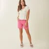 Vamosoutdoors W's Lily Top- Olive Tie Dye Stripe