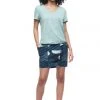 Indyeva ULENDO III Skort - Prussian Topo Print Blue