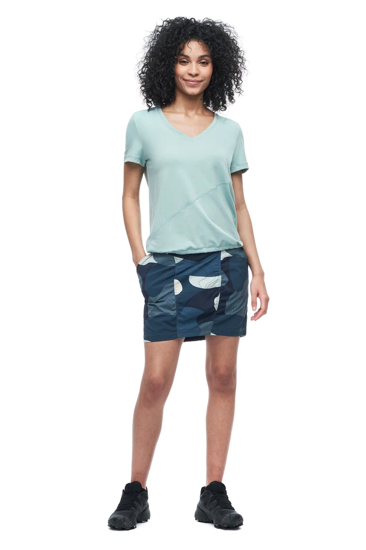 Indyeva ULENDO III Skort - Prussian Topo Print Blue 1 Indyeva ULENDO III Skort - Prussian Topo Print Blue