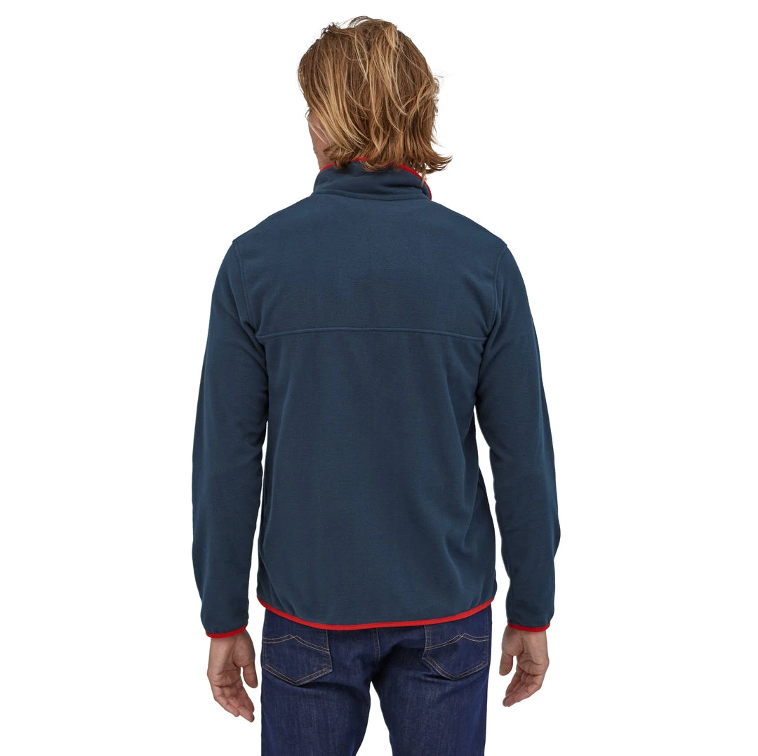Patagonia M's Micro D® Snap-T® Fleece Pullover - New Navy W/Classic Red Sweaters 2 Patagonia M's Micro D® Snap-T® Fleece Pullover - New Navy W/Classic Red Sweaters