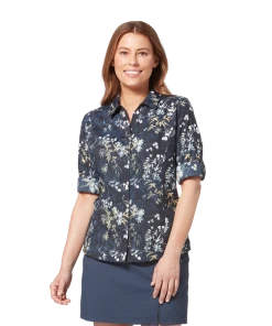 Royal Robbins W's Expedition 3/4 Sleeve - Navy Zephyr Pt