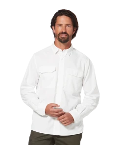 Royal Robbins Shirts M's Global Expedition L/S - White