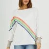 Vamosoutdoors WOMENS W's Rainbow Sweater - White