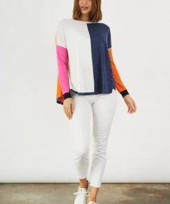 Zaket & Plover W's Block Colour Sweater - White