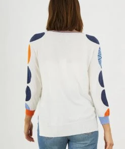 Zaket & Plover W's Spot Sleeve Sweater - White