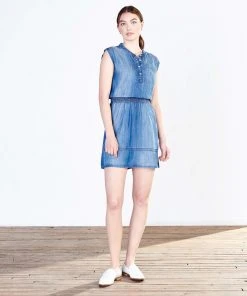 Hatley Abby Dress - Medium Blue Wash WOMENS