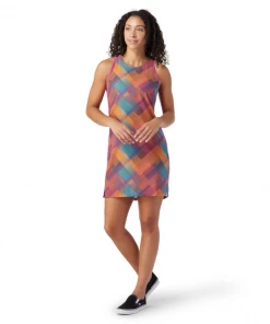 Smartwool W's Merino Sport Tank Dress - Festive Fuchsia Plaid WOMENS