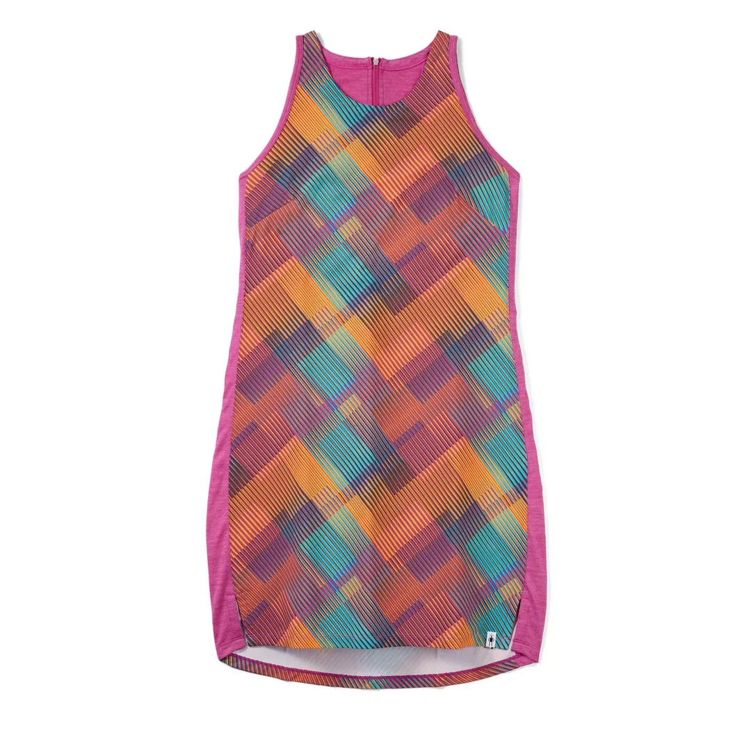 Smartwool W's Merino Sport Tank Dress - Festive Fuchsia Plaid WOMENS 3 Smartwool W's Merino Sport Tank Dress - Festive Fuchsia Plaid WOMENS