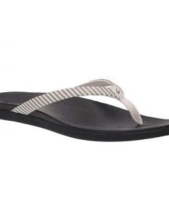 Olukai Footwear W's Ho'opio Sandals - Bone/Stripe