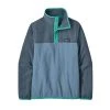 Vamosoutdoors WOMENS W's Micro D® Snap-T® Fleece Pullover- Blue/Grey/Teal