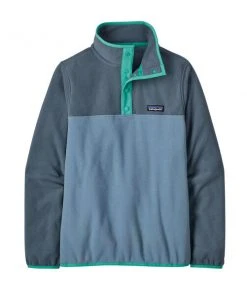 Vamosoutdoors WOMENS W's Micro D® Snap-T® Fleece Pullover- Blue/Grey/Teal
