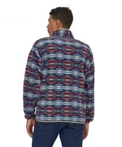 Patagonia M's Lightweight Synchilla® Snap-T® Fleece Pullover- Coast Highway Multi Big: Sumac Red Sweaters