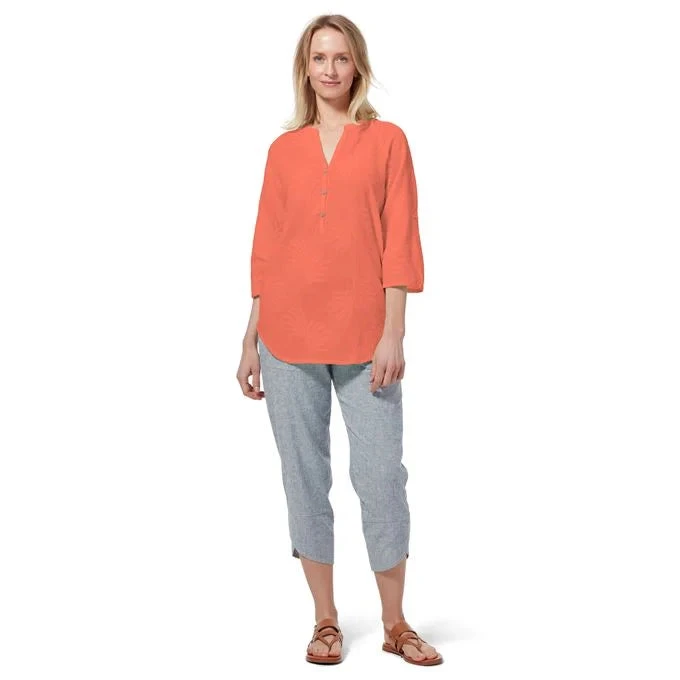 Royal Robbins WOMENS Oasis Tunic II 3/4 Sleeve - Light Coral 2 Royal Robbins WOMENS Oasis Tunic II 3/4 Sleeve - Light Coral